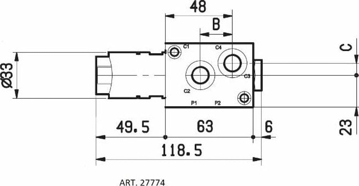 Deviatore elettrico a 6 vie da 1/2" 12VDC - 4