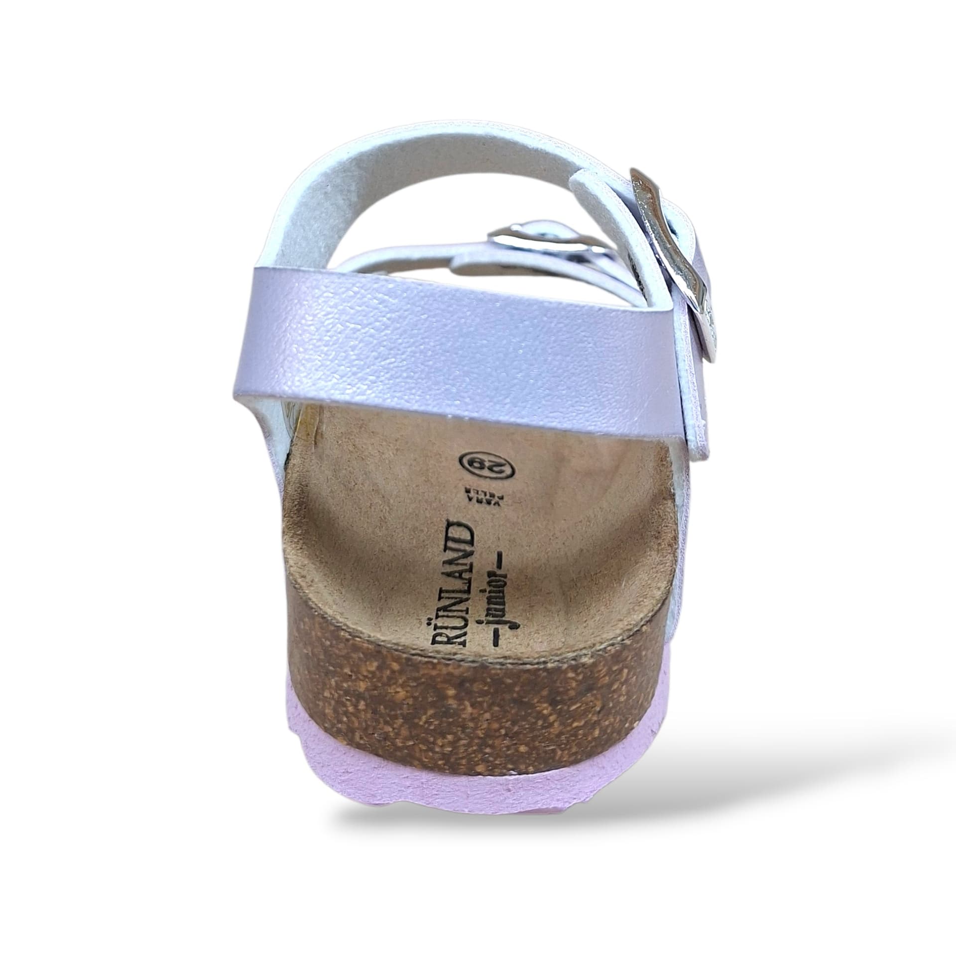 Sandalo Bio Sughero Bambine e Ragazze Grunland Junior Luce Glicine – Fibia Sottopiede Sughero EVA - 3