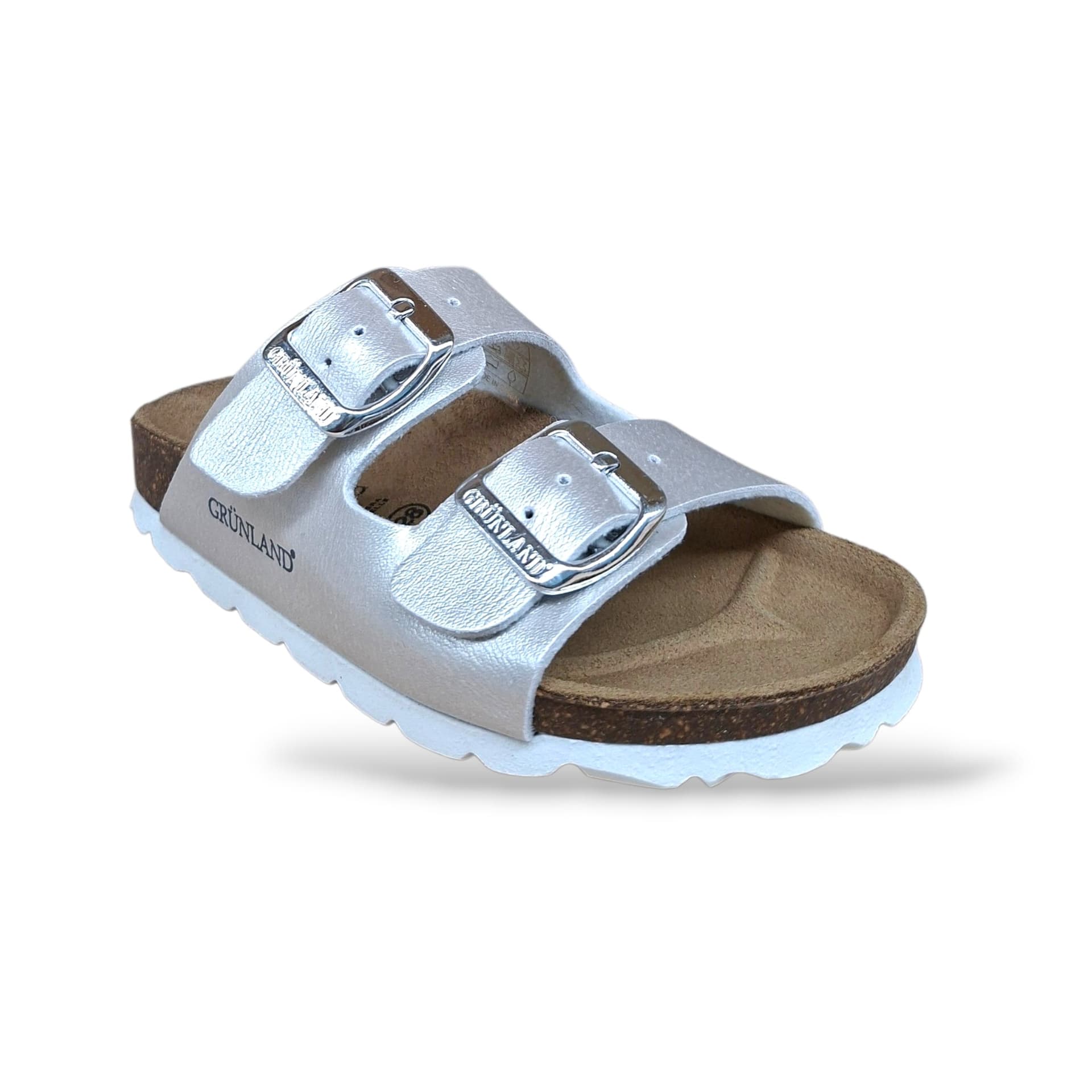 Ciabatta Bio Sughero Bambine e Ragazze Grunland Junior Luce Perla – Sottopiede Sughero EVA - 2