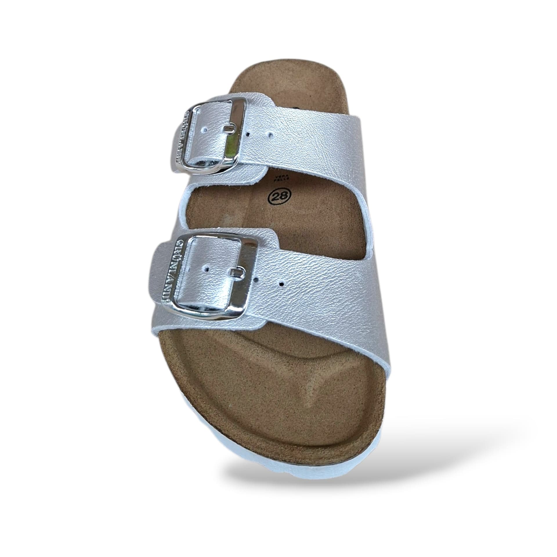 Ciabatta Bio Sughero Bambine e Ragazze Grunland Junior Luce Perla – Sottopiede Sughero EVA - 4