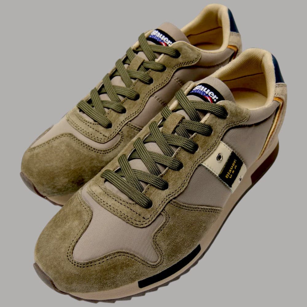 BLAUER sneakers uomo QUEENS01 in nabuk e nylon, comfort leggero - 2