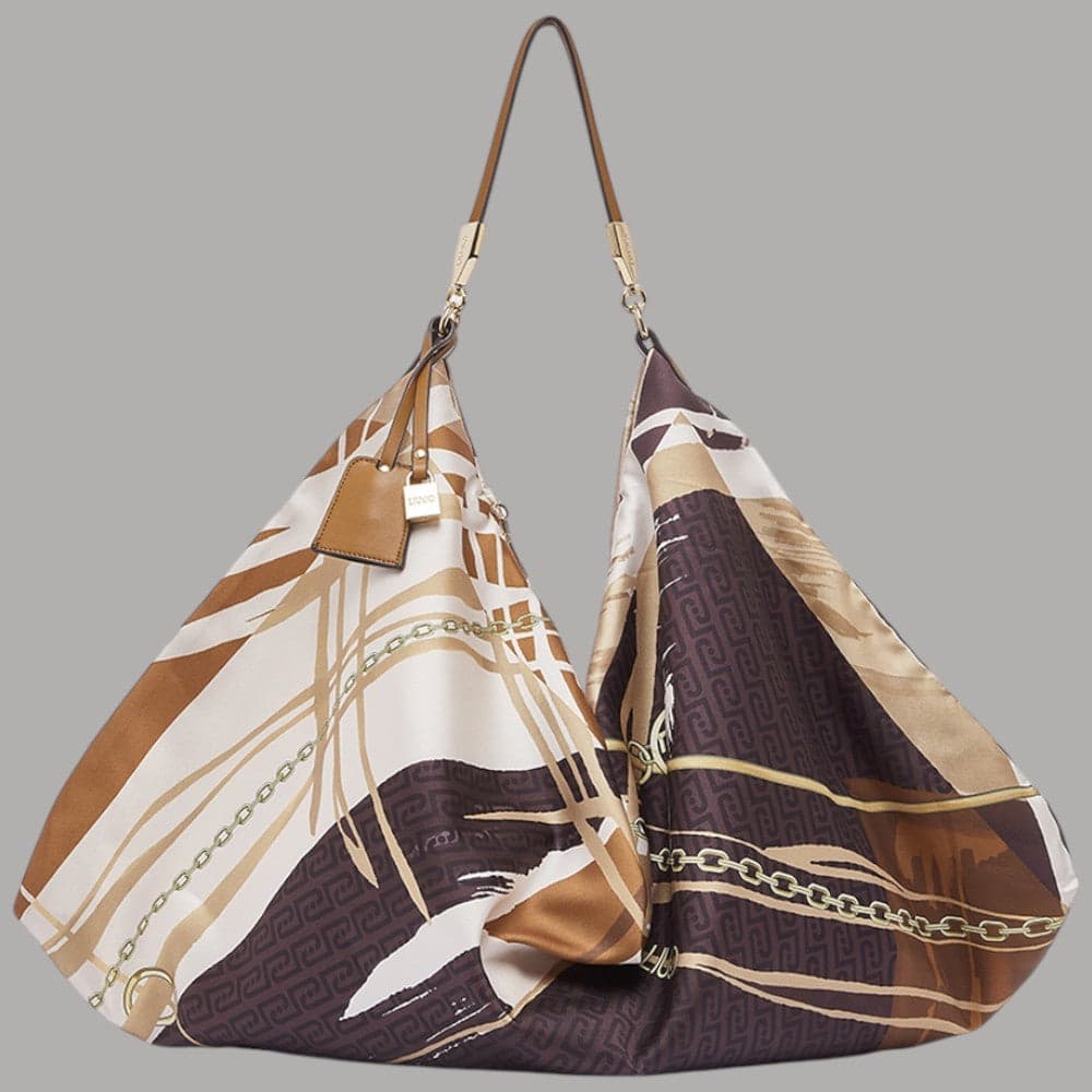 Liu Jo borsa foulard hobo media in raso con charm regolabile - 40