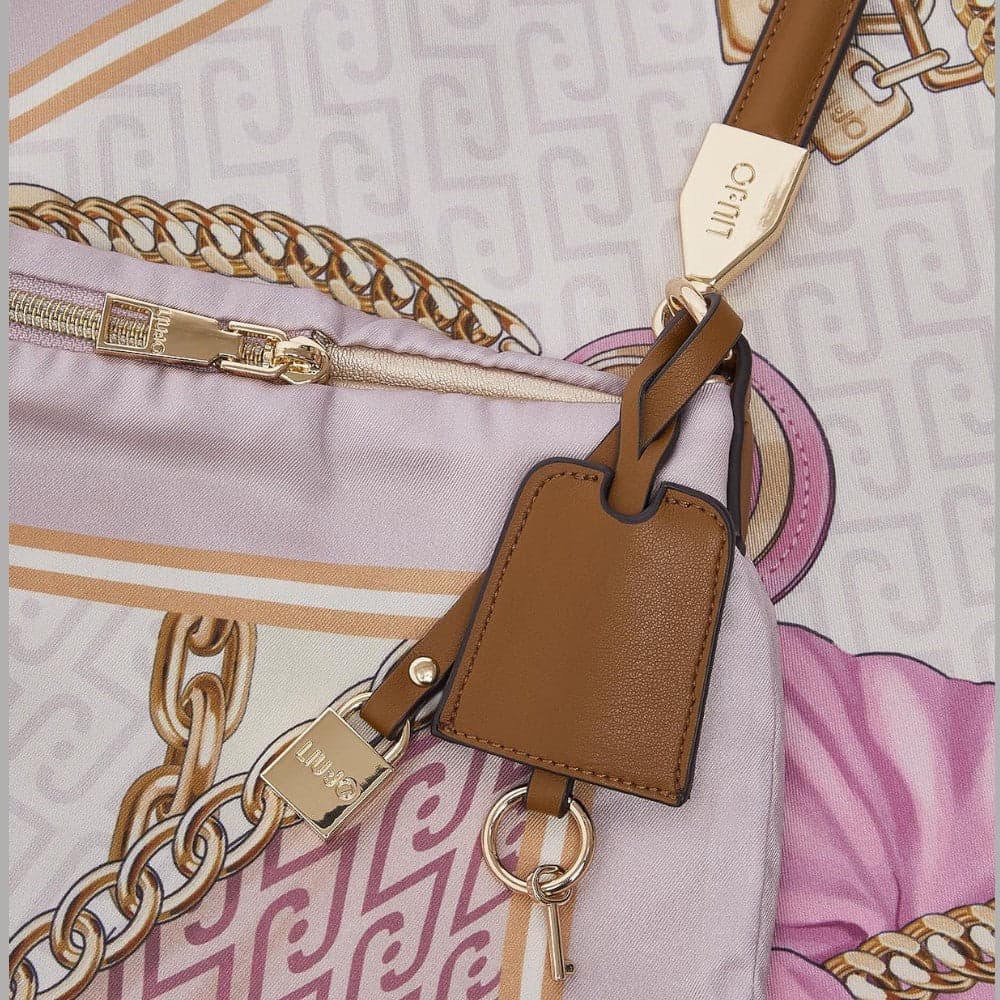 Liu Jo borsa foulard hobo media in raso con charm regolabile - 11