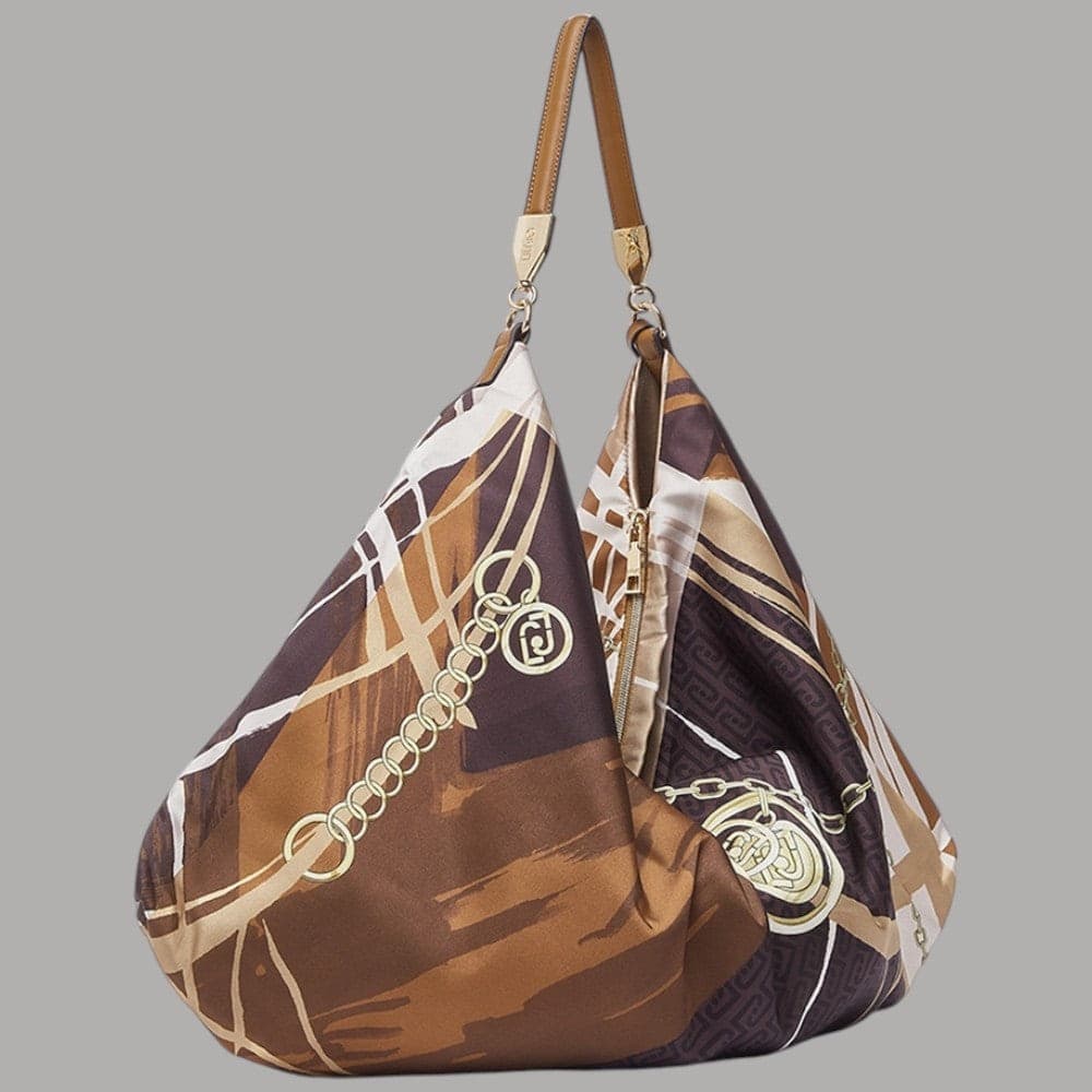 Liu Jo borsa foulard hobo media in raso con charm regolabile - 27