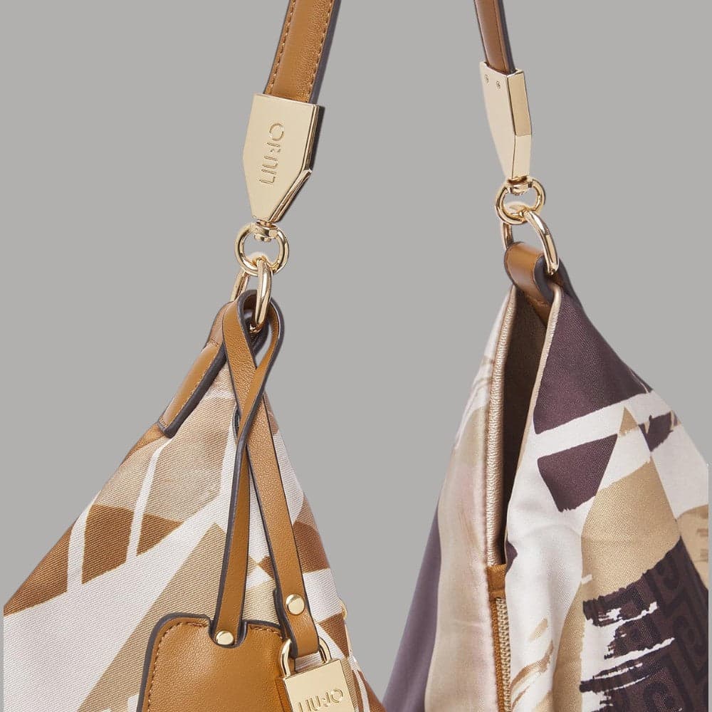 Liu Jo borsa foulard hobo media in raso con charm regolabile - 28