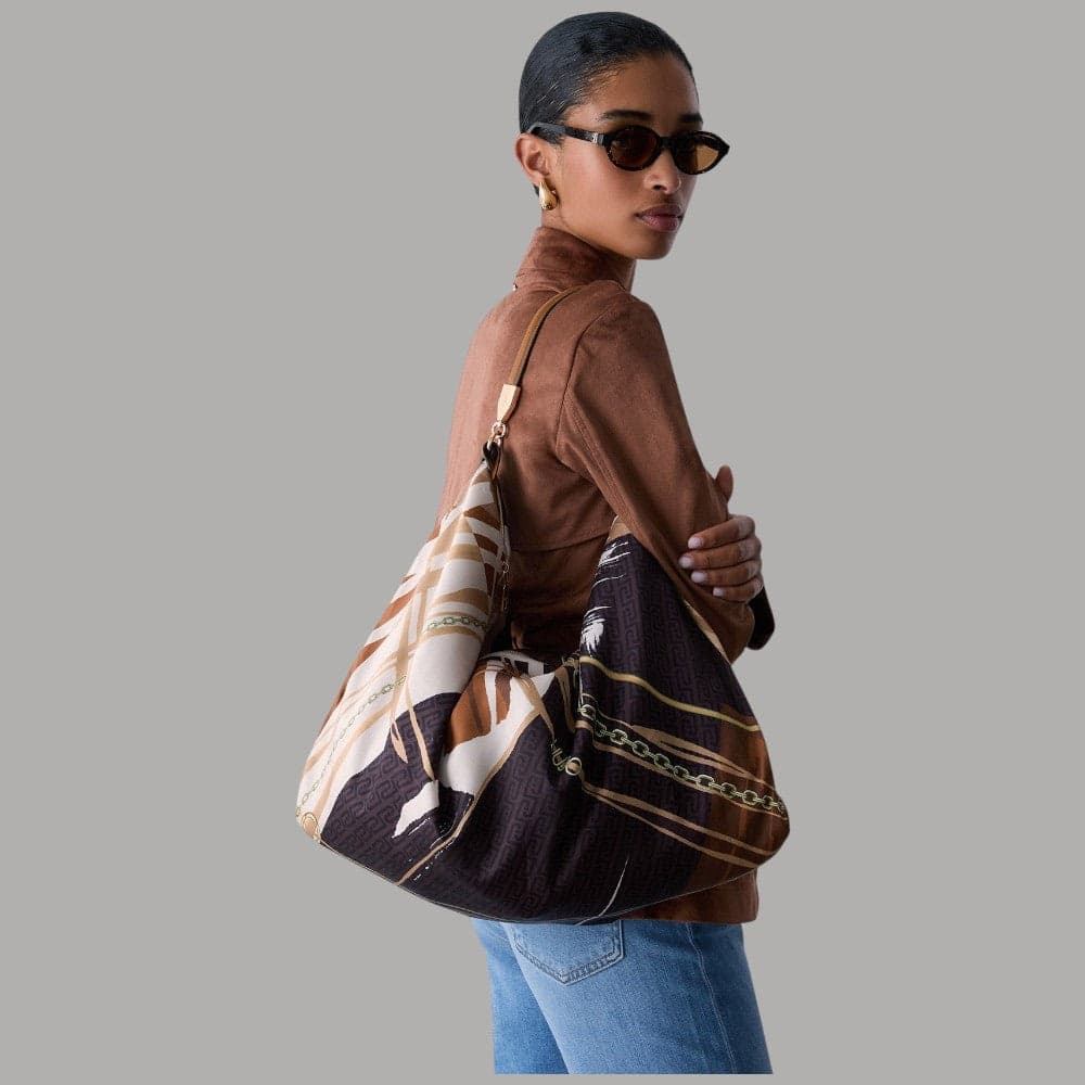 Liu Jo borsa foulard hobo media in raso con charm regolabile - 31