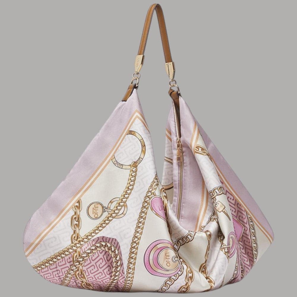 Liu Jo borsa foulard hobo media in raso con charm regolabile - 9