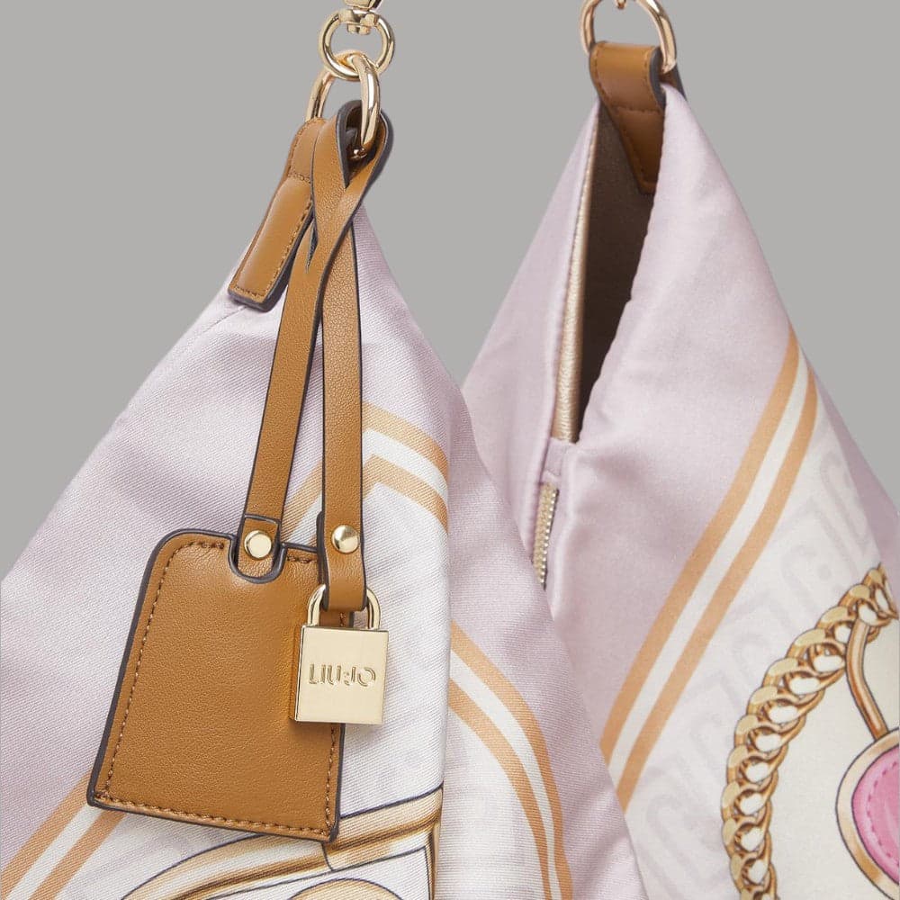 Liu Jo borsa foulard hobo media in raso con charm regolabile - 10