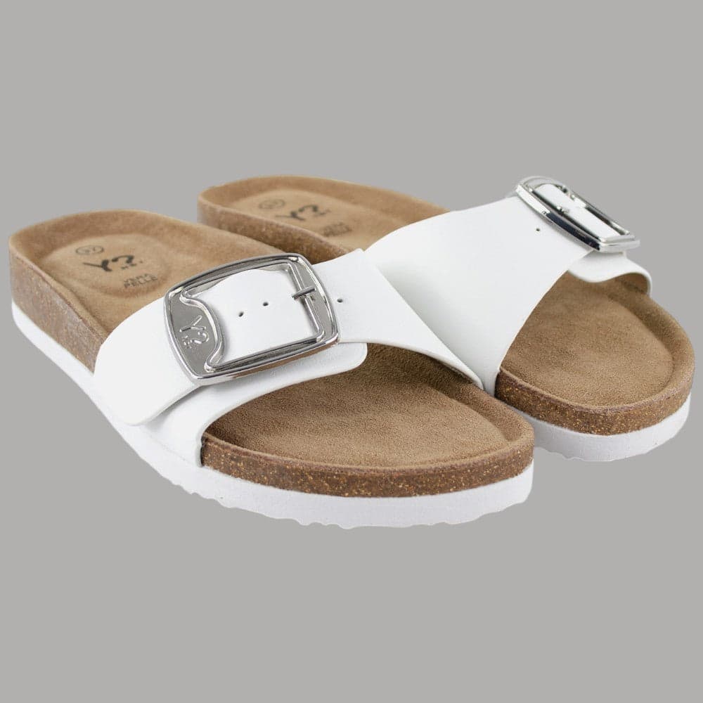YNot Ciabatta Donna Ely con Fibbia Regolabile Plantare Pelle Suola Leggera - 6