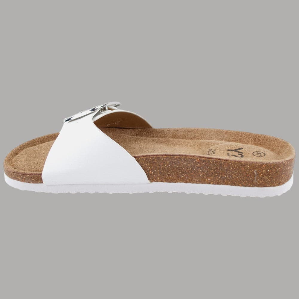 YNot Ciabatta Donna Ely con Fibbia Regolabile Plantare Pelle Suola Leggera - 2