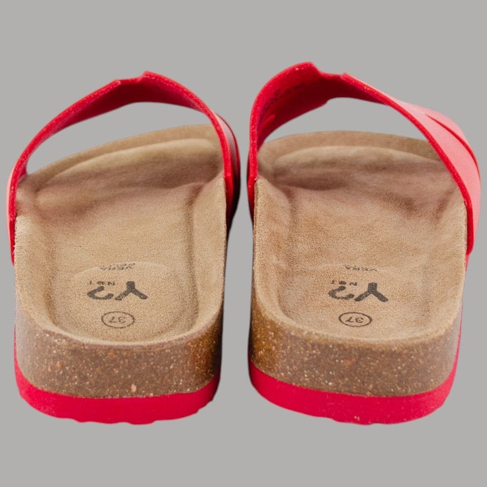 YNot Ciabatta Donna Susan Punta Aperta Plantare Anatomico Vera Pelle Coral - 4