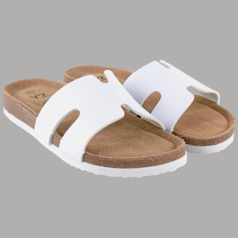 YNot Ciabatta Donna Susan Slip-On Vera Pelle Punta Aperta Plantare Anatomico Bianco - 6