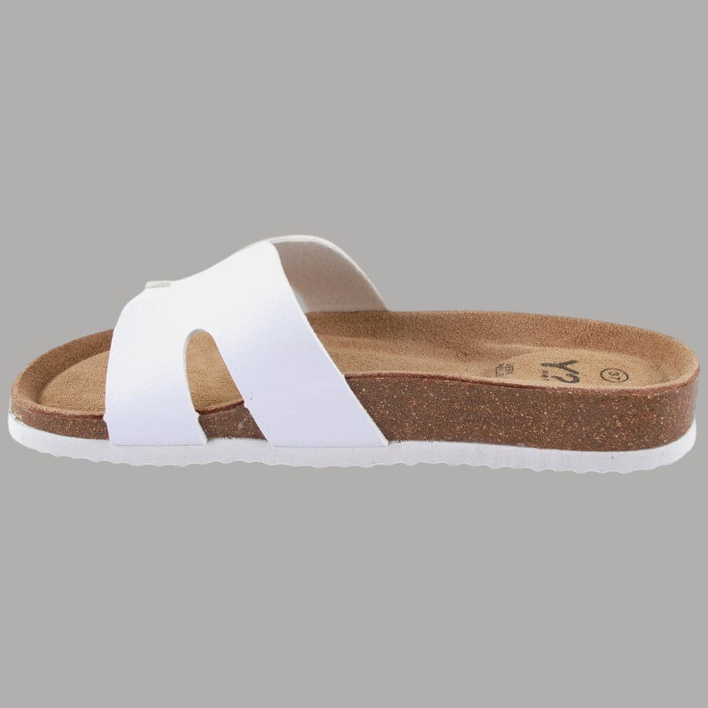 YNot Ciabatta Donna Susan Slip-On Vera Pelle Punta Aperta Plantare Anatomico Bianco - 2