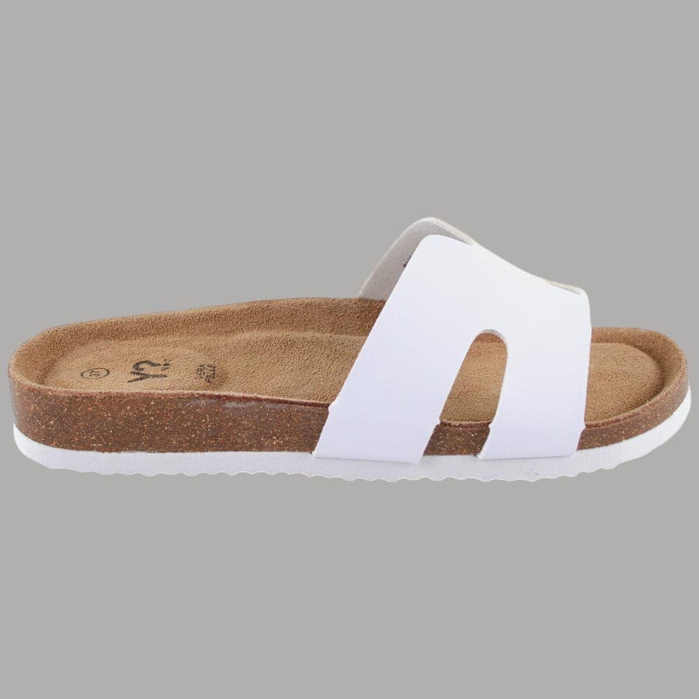 YNot Ciabatta Donna Susan Slip-On Vera Pelle Punta Aperta Plantare Anatomico Bianco - 3