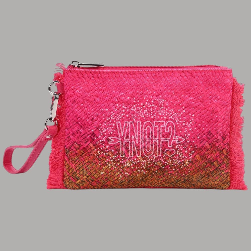 YNot Pochette Macao XS in Nylon effetto intrecciato con zip e laccio - 11