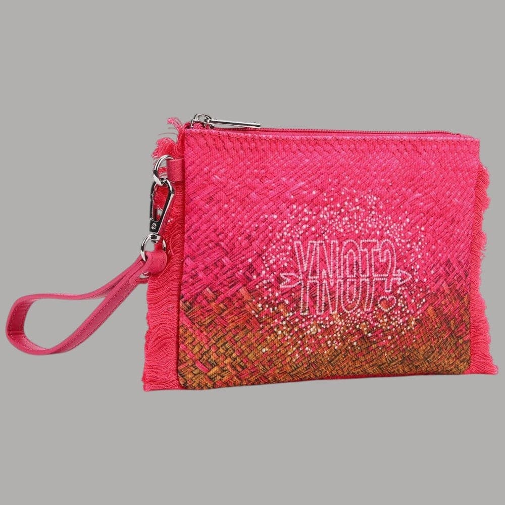 YNot Pochette Macao XS in Nylon effetto intrecciato con zip e laccio - 2