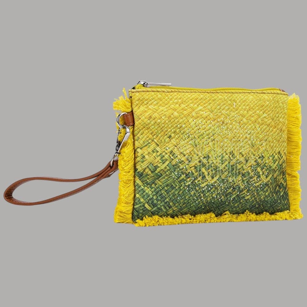 YNot Pochette Macao XS in Nylon effetto intrecciato con zip e laccio - 4