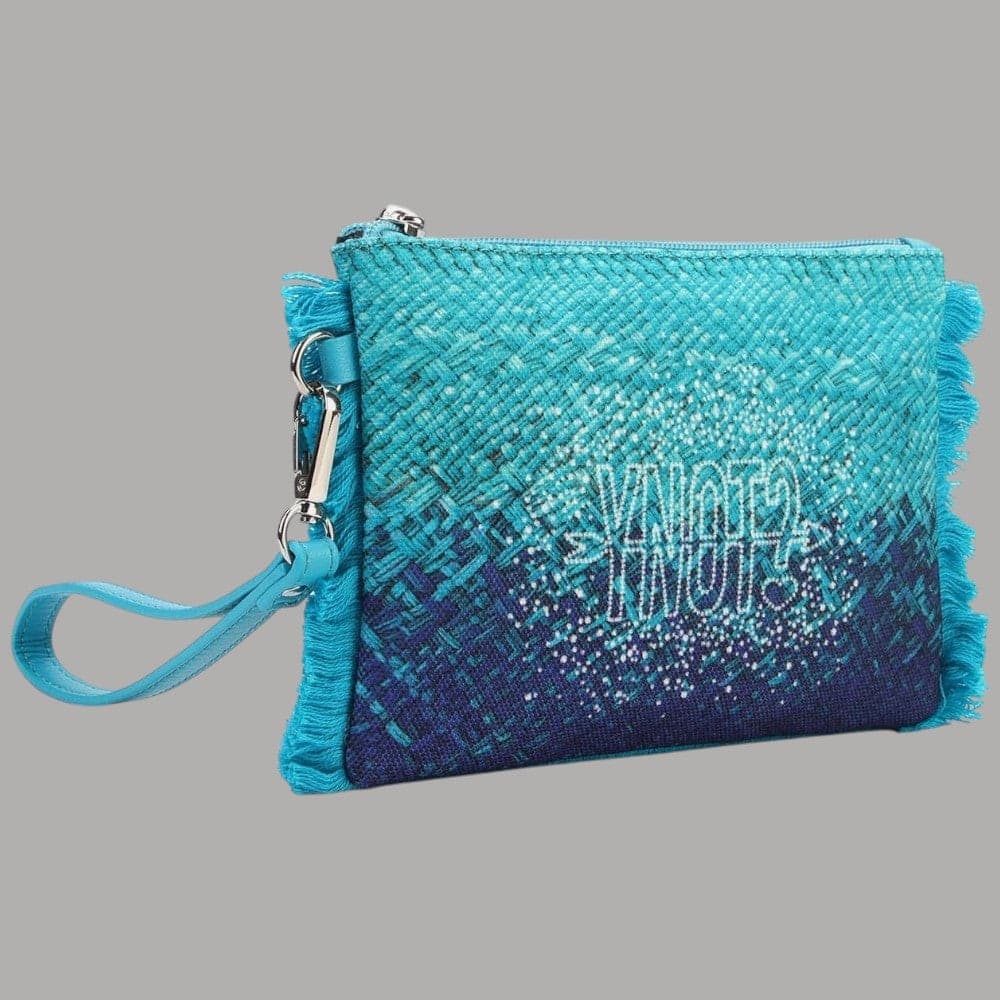 YNot Pochette Macao XS in Nylon effetto intrecciato con zip e laccio - 6