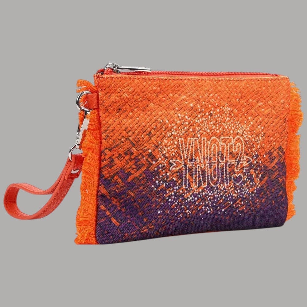 YNot Pochette Macao XS in Nylon effetto intrecciato con zip e laccio - 8