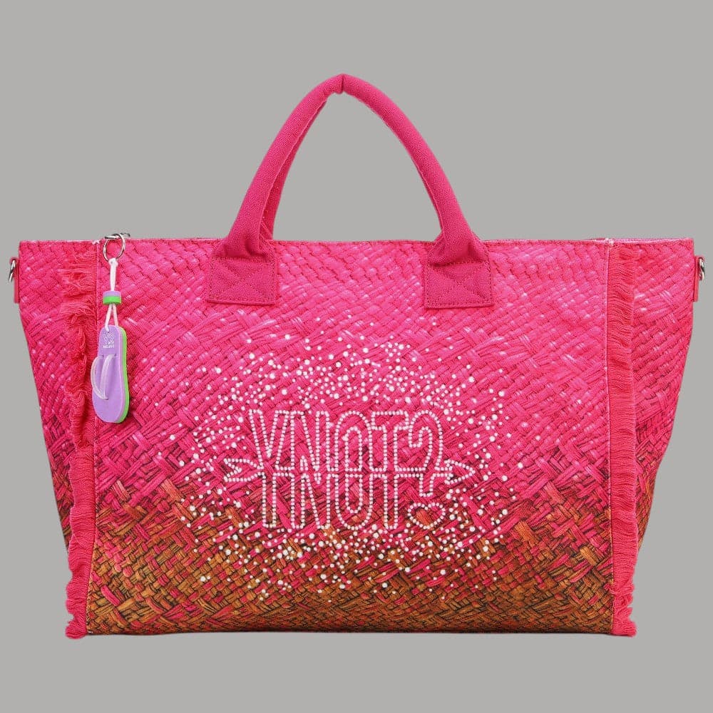 YNot Borsa Mare Grande Intrecciata con Frange Tracolla Regolabile XXL - 11