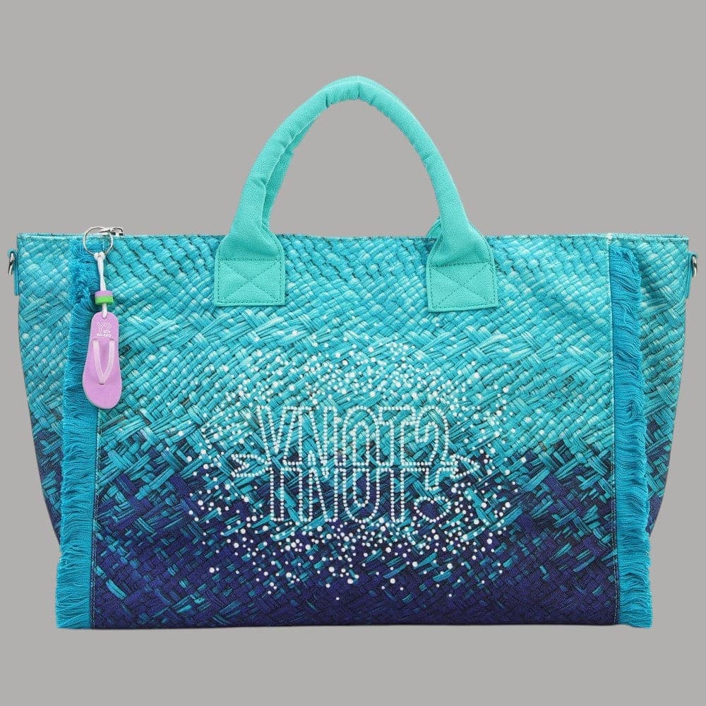 YNot Borsa Mare Grande Intrecciata con Frange Tracolla Regolabile XXL - 5