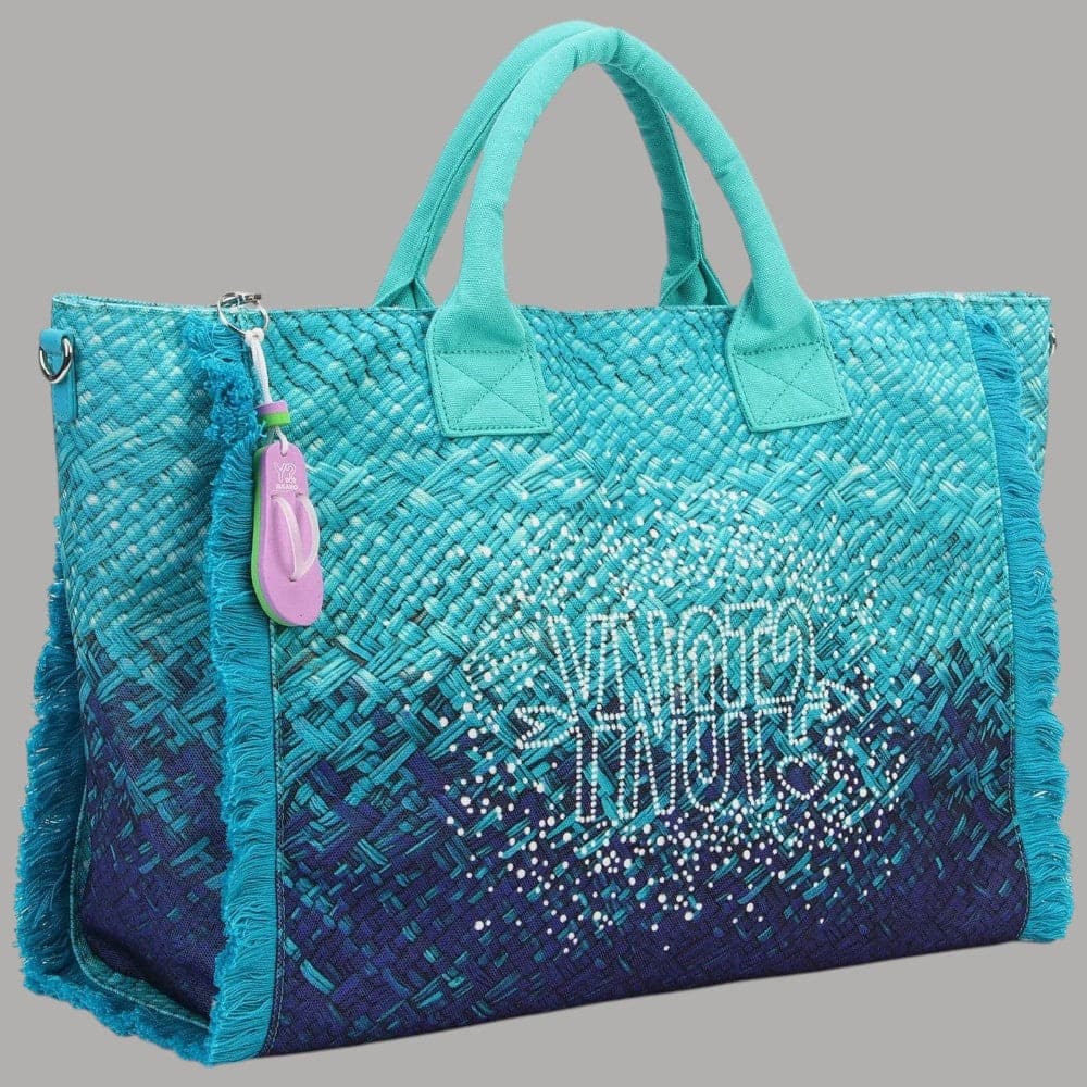YNot Borsa Mare Grande Intrecciata con Frange Tracolla Regolabile XXL - 6