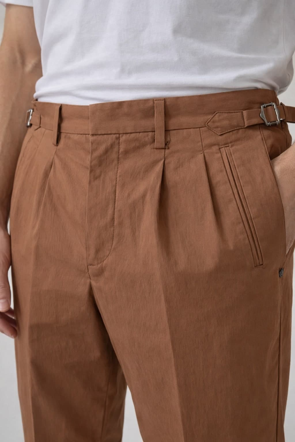 Pantalone doppia pince cotone supima - 2