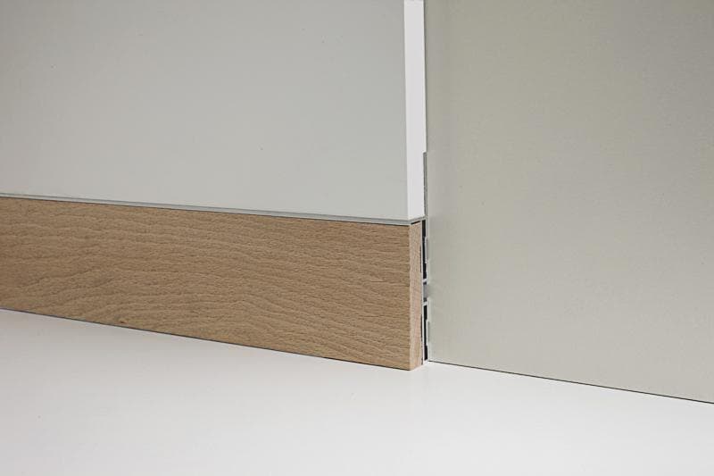 Battiscopa filo muro Profilpas in legno massiccio + sottostruttura alluminio 20ML - 3