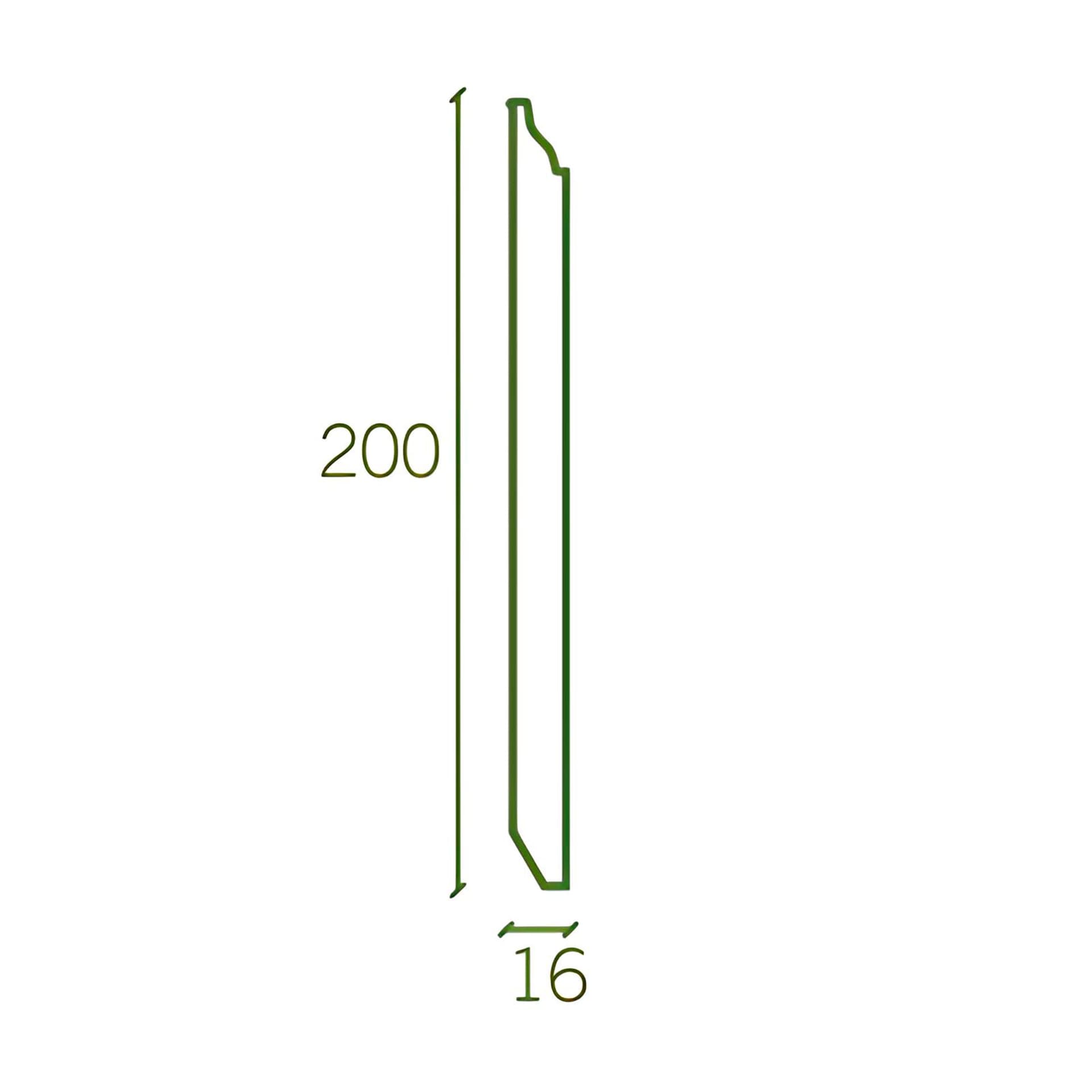 battiscopa altissimo in fibra di legno Queen ELIZABETH 200X16mm LACCATO bianco RAL 9010 o grezzo (prezzo al metro) - 6