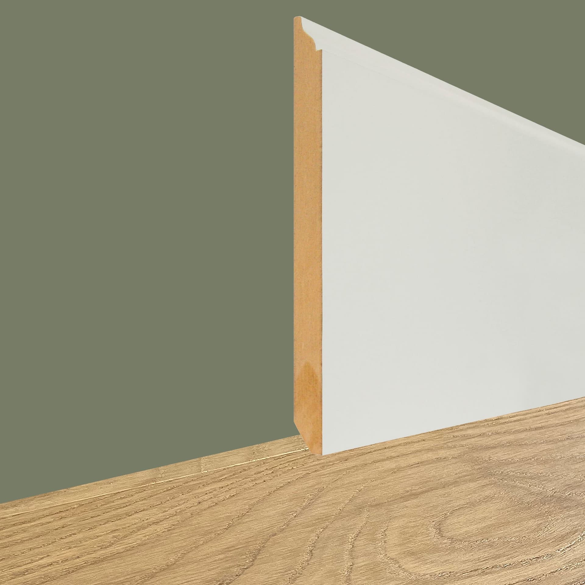 battiscopa altissimo in fibra di legno Queen ELIZABETH 200X16mm LACCATO bianco RAL 9010 o grezzo (prezzo al metro) - 2