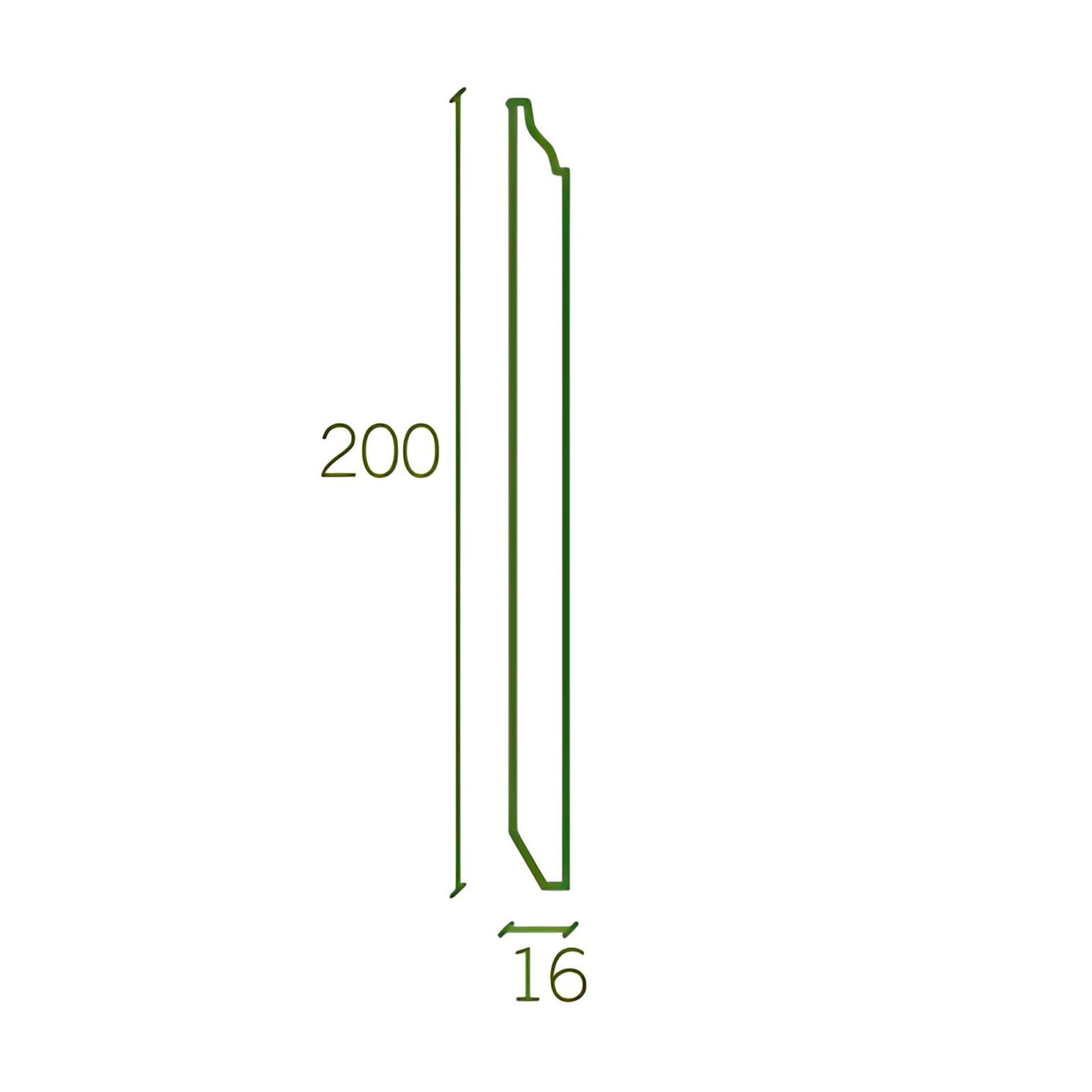 battiscopa altissimo in fibra di legno Queen ELIZABETH 200X16mm LACCATO bianco RAL 9010 o grezzo (prezzo al metro) - 4