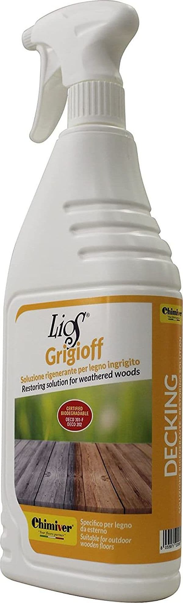 Lios Grigioff ripristina colore di pavimenti in legno 1-5Lt Chimiver - 4