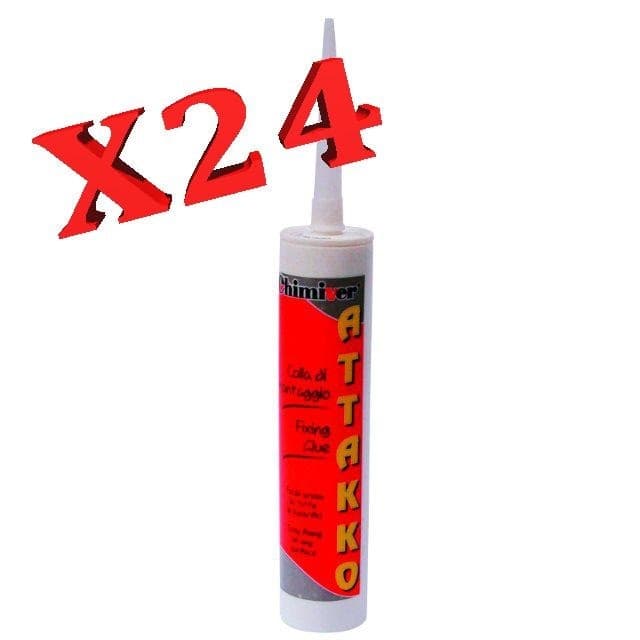 Attakko colla adesivo per battiscopa zoccoli profili ecc 310ml X 12 o 24 Pezzi ! - 3