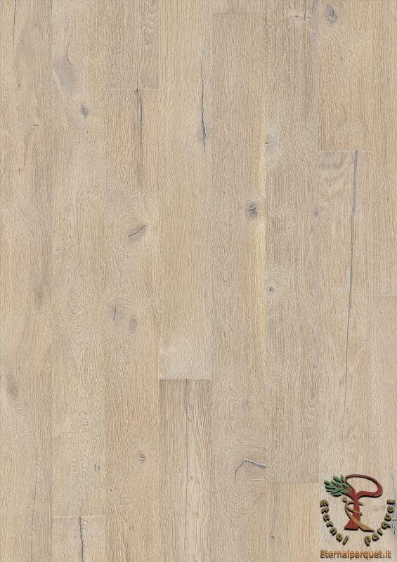Parquet MAXILISTONE prefinito KAHRS FOUNDERS COLLECTION mod. "OLOF" 15x187x2420 spazzolato,raschiato a mano, bisellato, Bianco acceso, olio naturale (incastro 5s flottante o incoll.) - 4