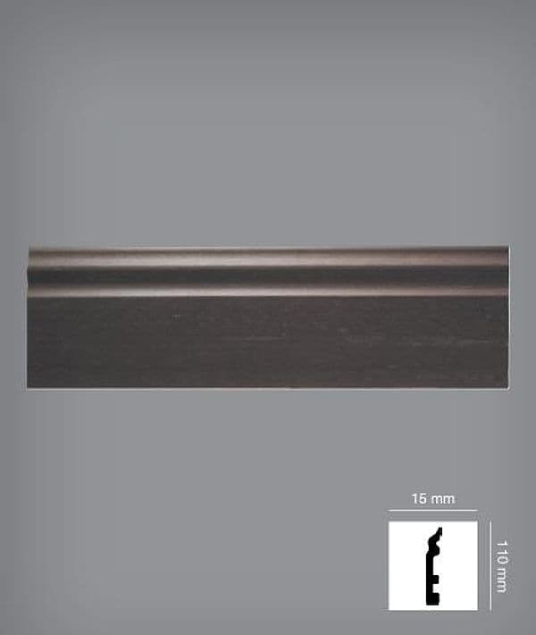 Battiscopa passacavo DUCALE in polistrutturato inscalfibile ML 24 4 colori 15x110 - 4