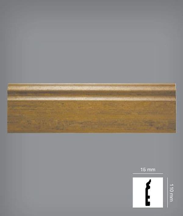 Battiscopa passacavo DUCALE in polistrutturato inscalfibile ML 24 4 colori 15x110 - 5