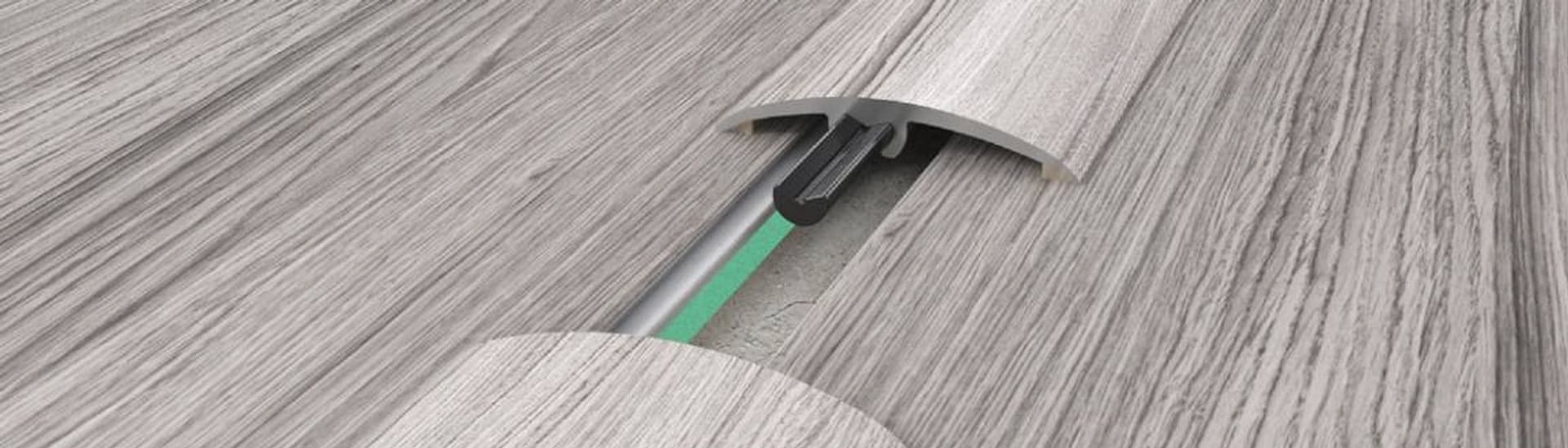 Profilo in Alluminio per parquet e laminati in 34 decori posa 2in1 da 93cm 3in1 (di compensazione o dilatazione , a scendere, di chiusura) (biadesivo e tasselli) (prezzo al metro) - 43