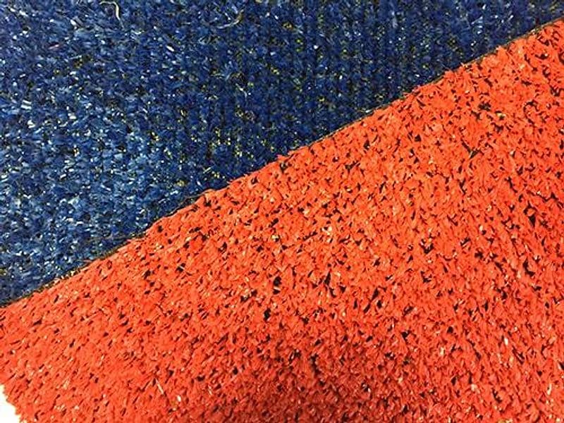 Prato in erba sintetica ROTOLO DA 50MQ (2mtx25) tufting 100% polypropylene da 8mm colori blu e rosso - 3