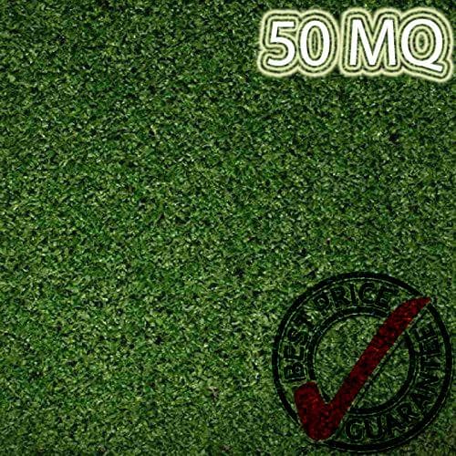 Prato in erba sintetica ROTOLO DA 50MQ tufting 100% polypropylene da 8mm (2mtx25) verde
