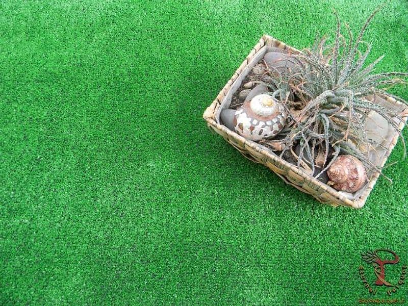 Prato in erba sintetica ROTOLO DA 50MQ tufting 100% polypropylene da 8mm (2mtx25) verde - 7
