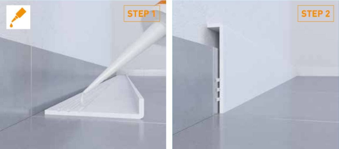 96 METRI LINEARI DI BATTISCOPA COPRIMARMO COPRIBATTISCOPA 100X22mm BIANCO - 4