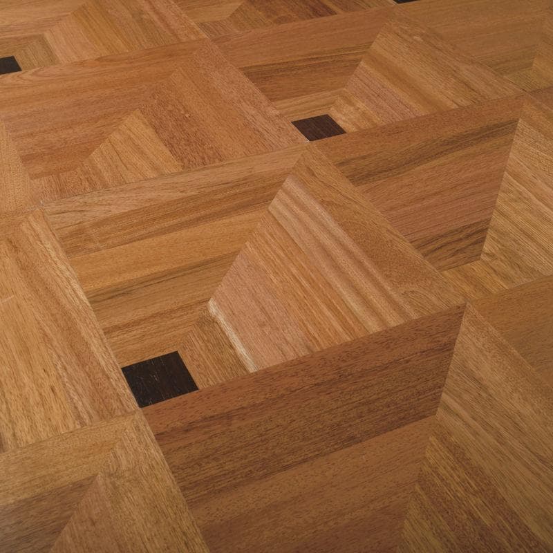 ***LOTTO STOCK*** 150MQ Parquet prefinito classico 390x390x14mm BUCKINGHAM quadrotte in Jatoba verniciato semilucido - 3