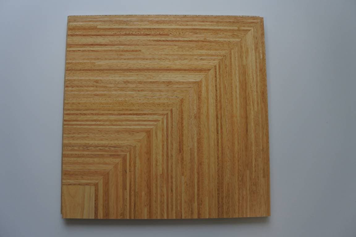 ***LOTTO STOCK*** 80 MQ parquet prefinito 390x390x14mm QUIRINALE in HEVEA classico quadrotte finline verniciato semilucido - 2