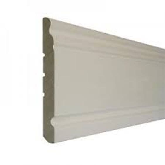 96ML di Battiscopa GRAN DUCALE ROMA LEGNO MASSELLO 140x15mm bianco, grezzo o ral 9010 - 2