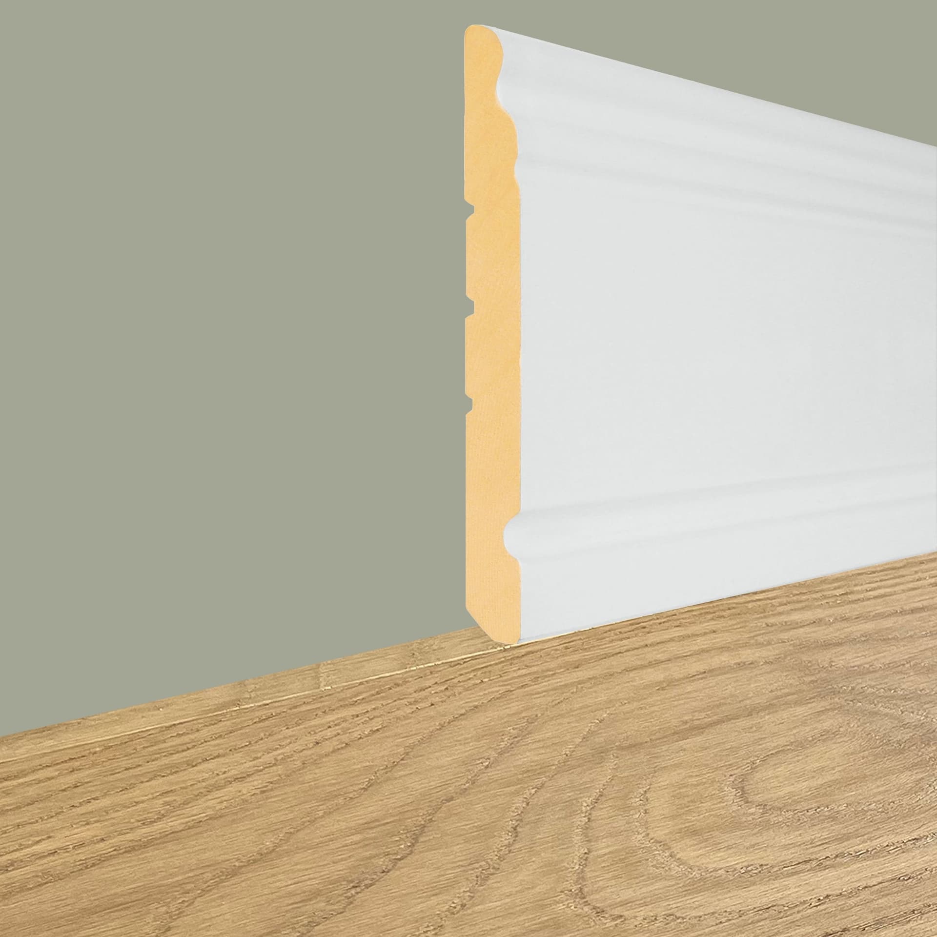 96ML di Battiscopa GRAN DUCALE ROMA LEGNO MASSELLO 140x15mm bianco, grezzo o ral 9010 - 6