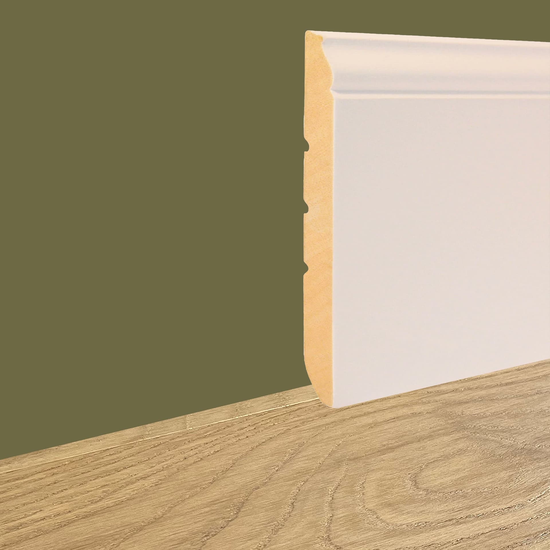 96ML di Battiscopa Ducale Caroline 130X13mm IN LEGNO MASSELLO Laccato Bianco o 9010 - 2