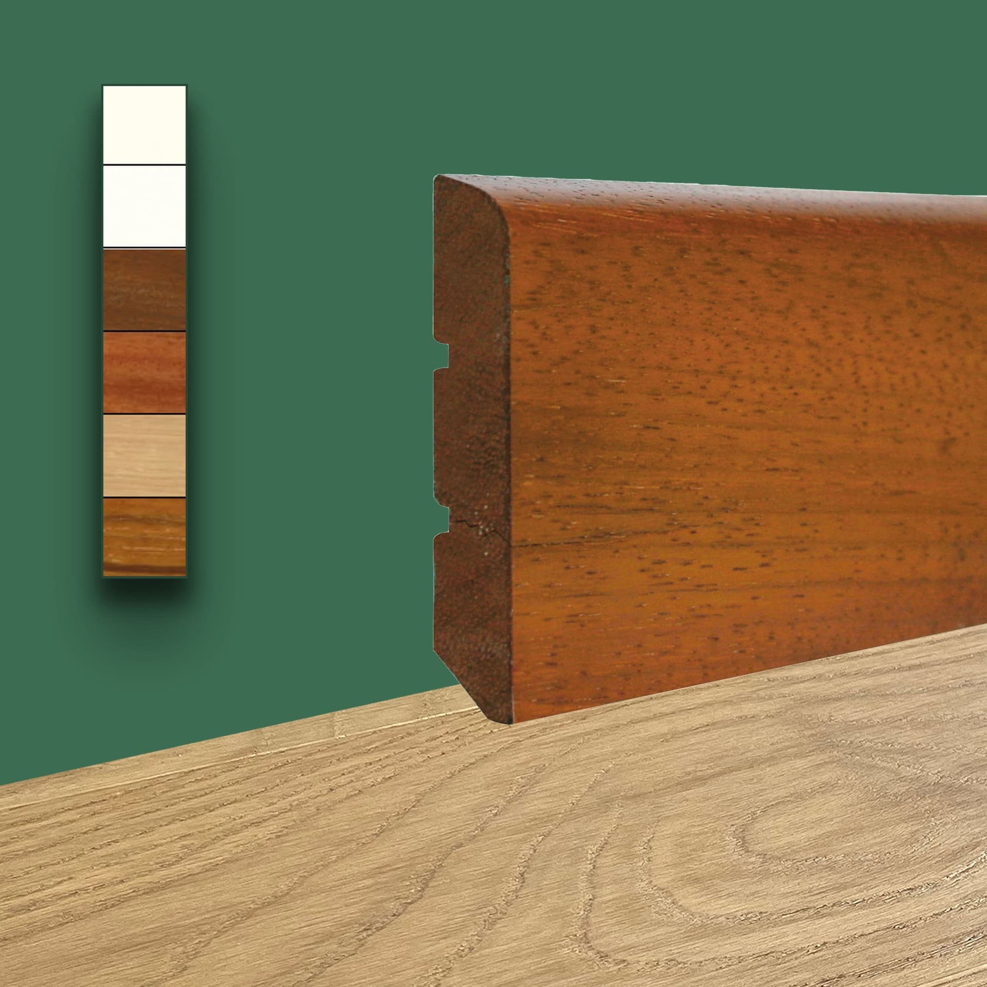96ML di Battiscopa BC Classico In legno massiccio MASSELLO 95x10 tutto in essenza - 7
