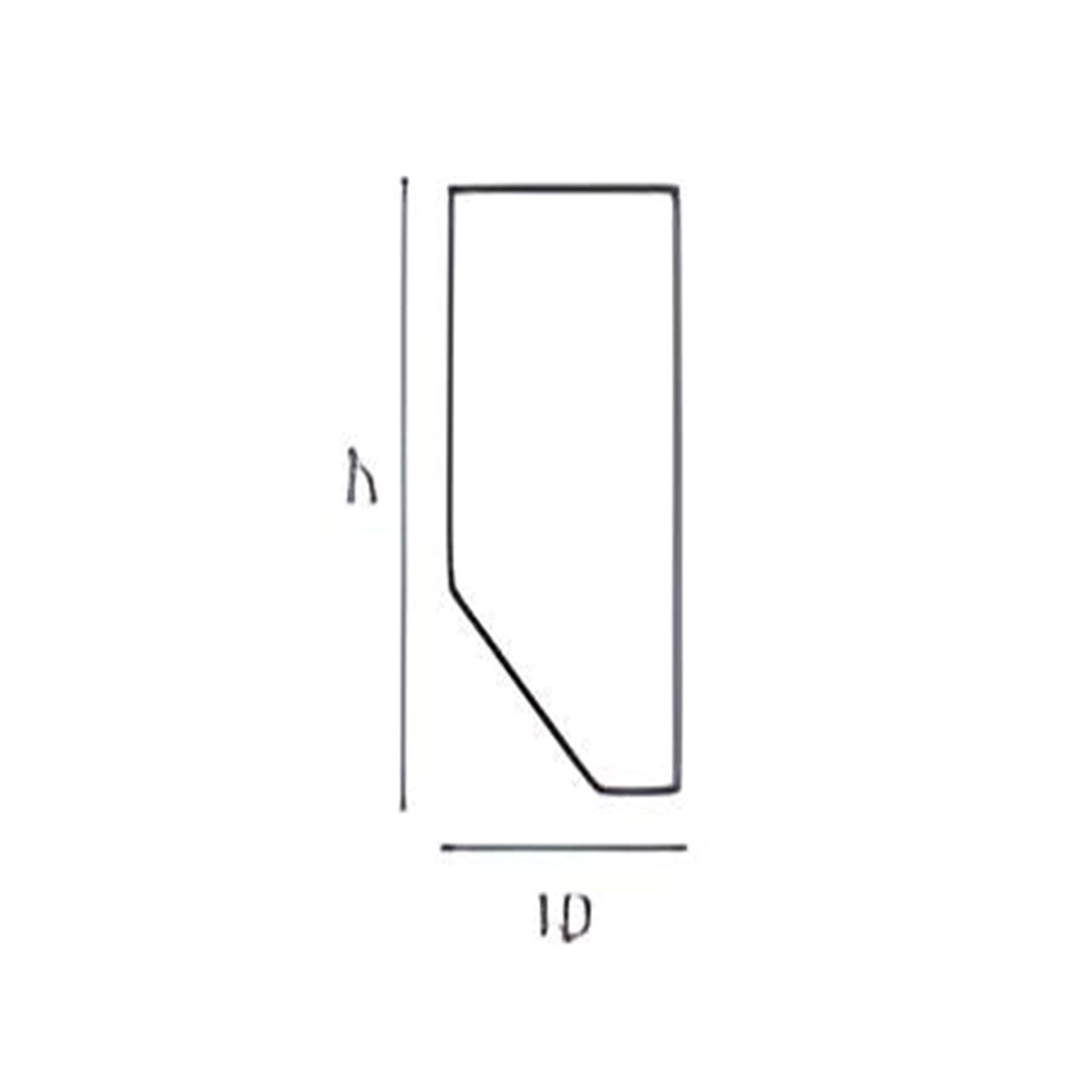 96ML di Battiscopa Elite Squadrato Legno Massello Dritto 60X15mm bianco o rovere - 4