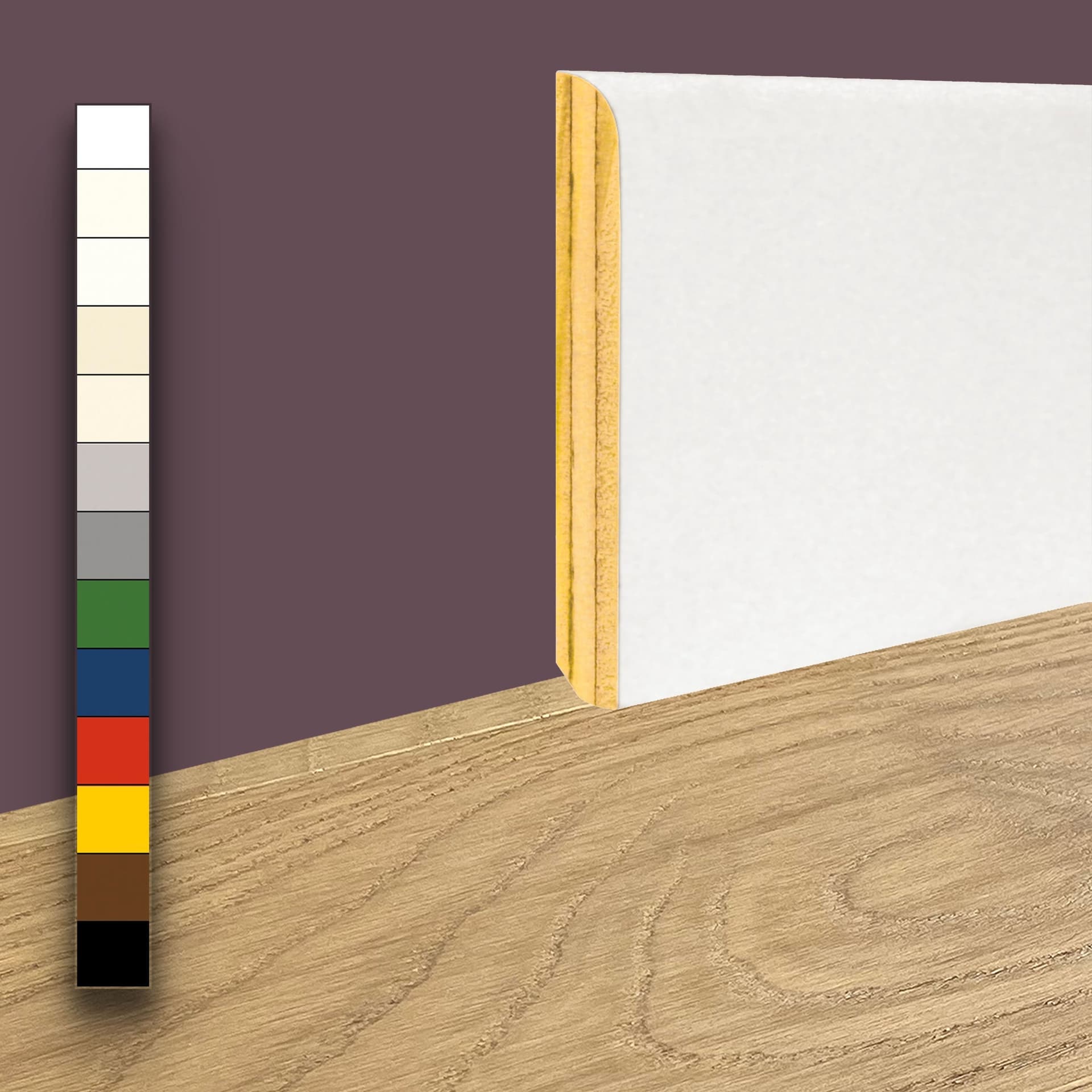 96ML Battiscopa Zoccolino BC in legno multistrato 80X13mm in colori RAL - 15