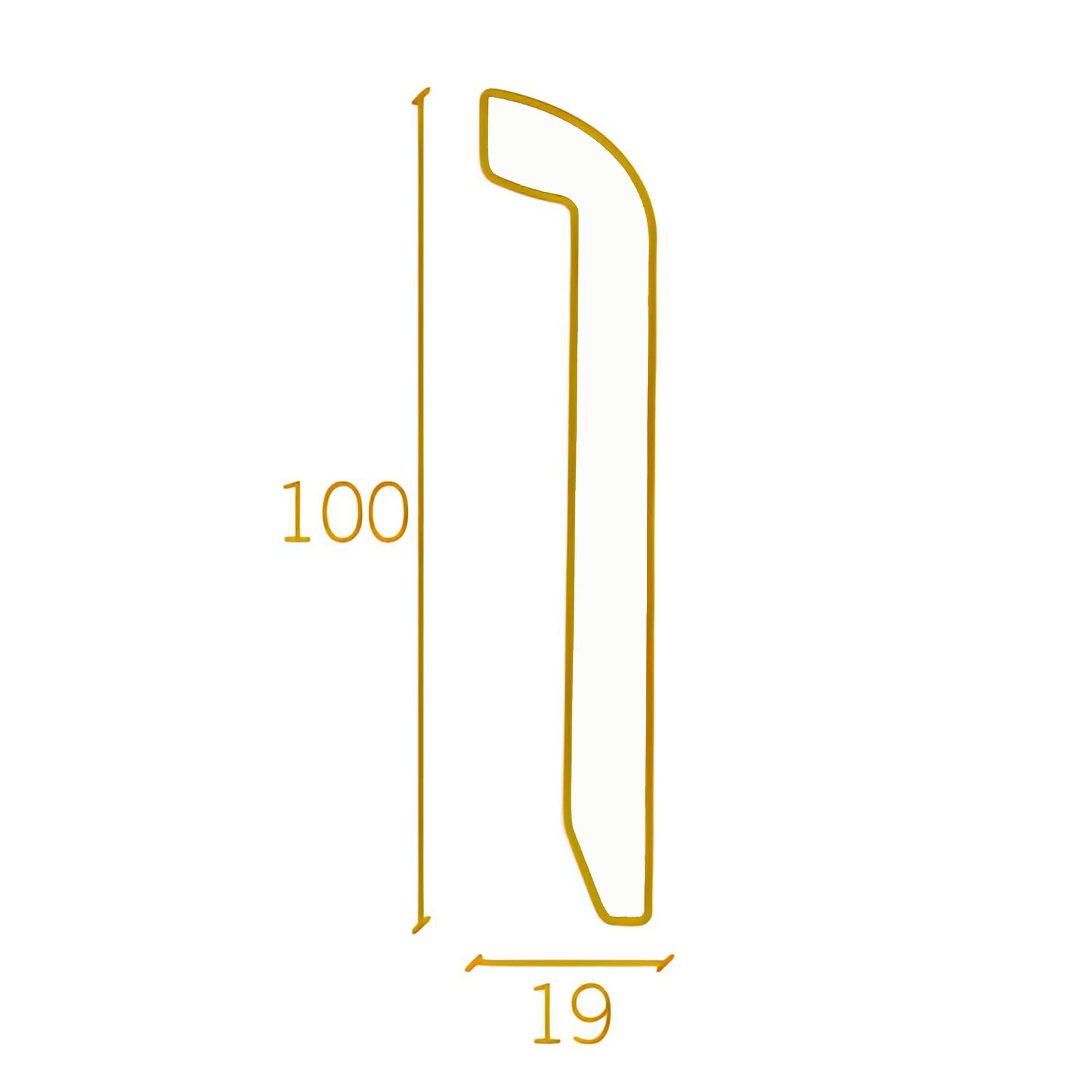 96ML di Battiscopa Coprimarmo coprivecchio LEGNO Impiallacciato 100X19mm varie essenze - 15